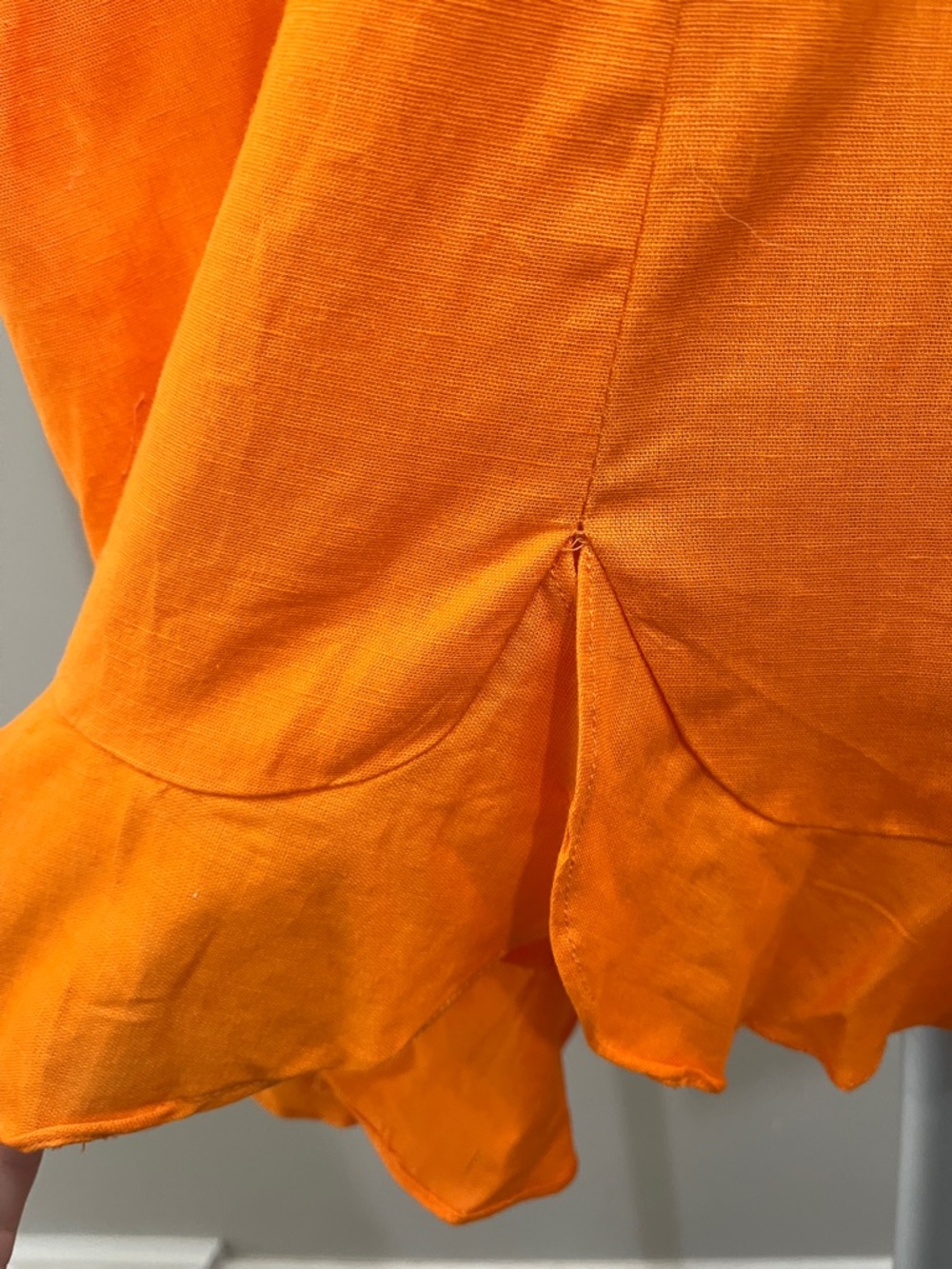 Free People Like a Lady Orange Ruffle Mini Dress - Size Medium - Picture 5 of 13
